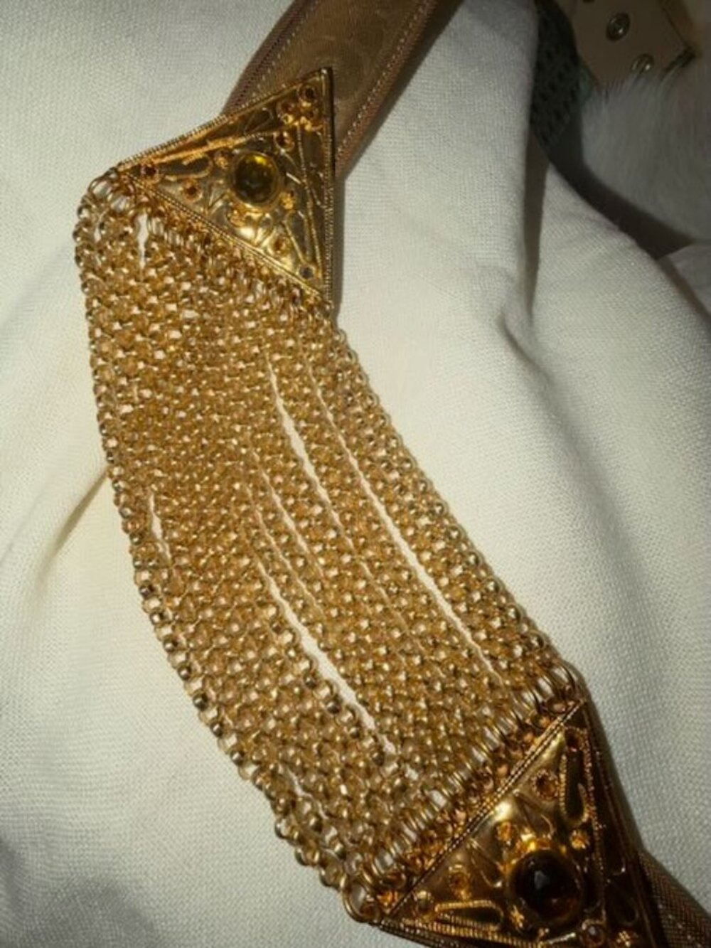 LeatherRock Vintage Chain Belt Studded Amazing Piece 32"-36"
